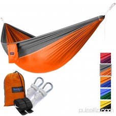 Yes4All Single Lightweight Camping Hammock with Strap & Carry Bag (Black/Yellow) 566637732